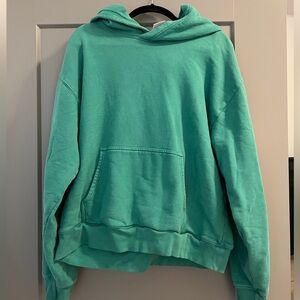 Green Aritzia TNA Cozy Fleece Hoodie